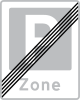 Zone med parkering ophører