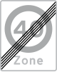Zone med lokal hastighedsbegrænsning ophører