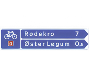 Vejvisning for cyklister, ridende eller vandrere F21.2