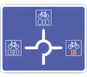 Cykelrute i rundkørsel F21.4