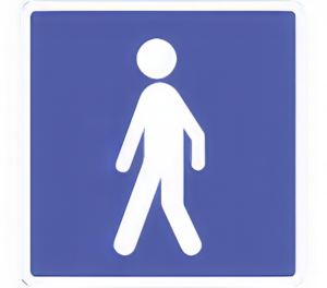 Anbefalet rute for fodgængere