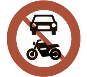 Motorkøretøj forbudt