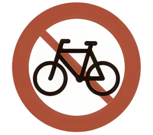 Cykel og lille knallert forbudt