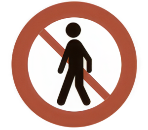 Fodgængere forbudt